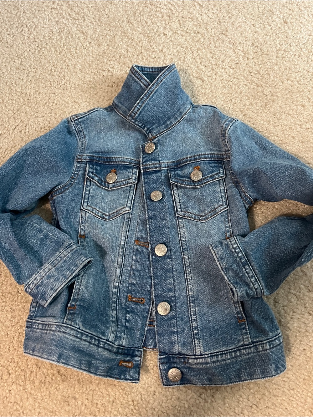 Crewcuts Light Blue Denim Jacket with High Stand Collar